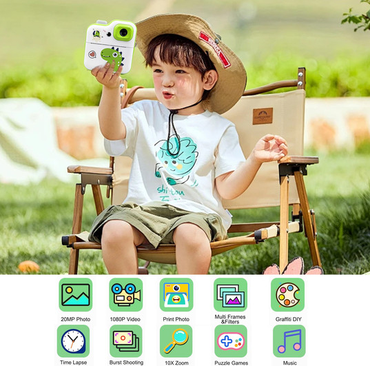 1080P HD Video Childs Camera And Printer Phone 48MP For Christmas Birthday