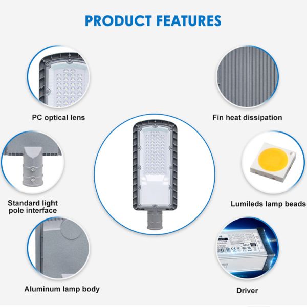 Алюминиевый высокояркий светодиодный уличный фонарь IP66 водонепроницаемый для дорог