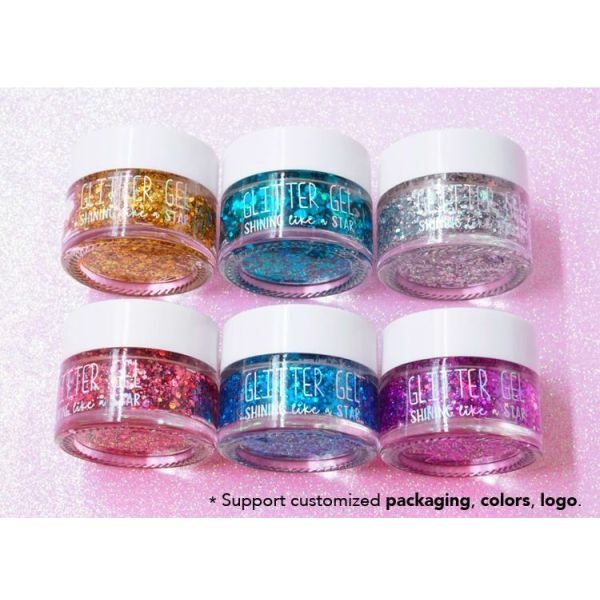 Customization Shimmering Look Glitter Body Gel Cosmetic Face Glitter 20ml