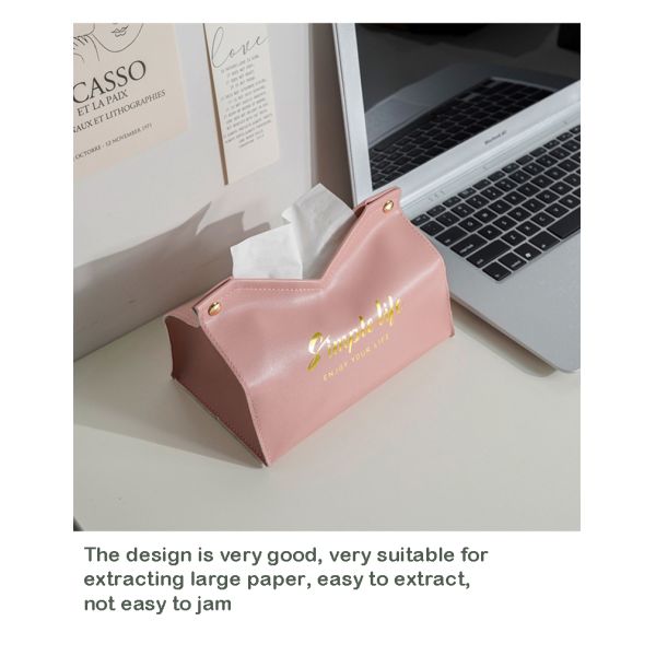 Синий роскошный северный дом столик PU кожаная тканевая коробка милый мини-автомобиль салфетки держатель