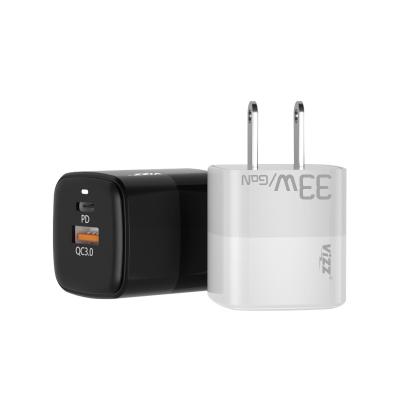 Carregador à prova de fogo do PC 33W GaN Charger Dual Ports Fast para o telefone celular
