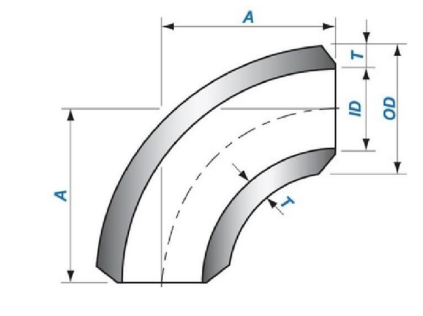 SCH40 90 Degree LR And SR Elbow Carbon Steel Butt Weld Pipe Fittings A105 Pipe Fittings