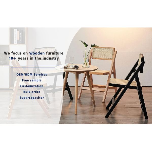 Wooden Dining Room Furniture Durable Foldable Chairs for Restaurants and Events