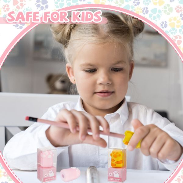 Кошачий лопатый острелец карандаша Руководство Подарок Мини Силиконовый канцелярский принадлежности для детей Каваи Школьные принадлежности