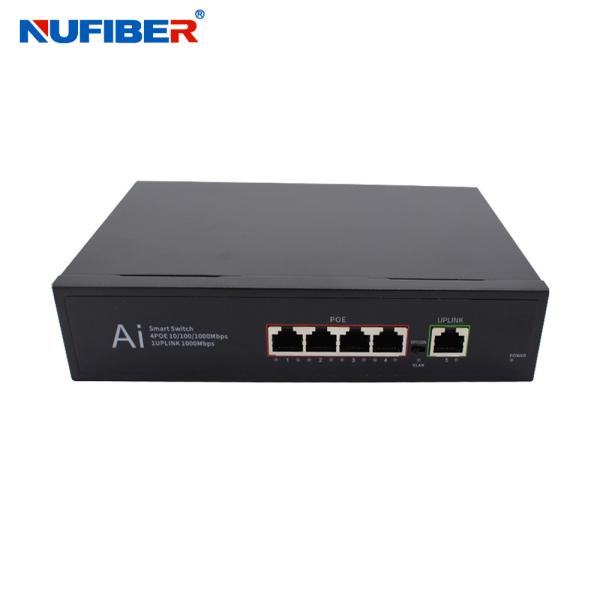 5port Gigabit POE Smart Network Switch 1SFP 1Uplink Smart Network Switch For CCTV IP Camera