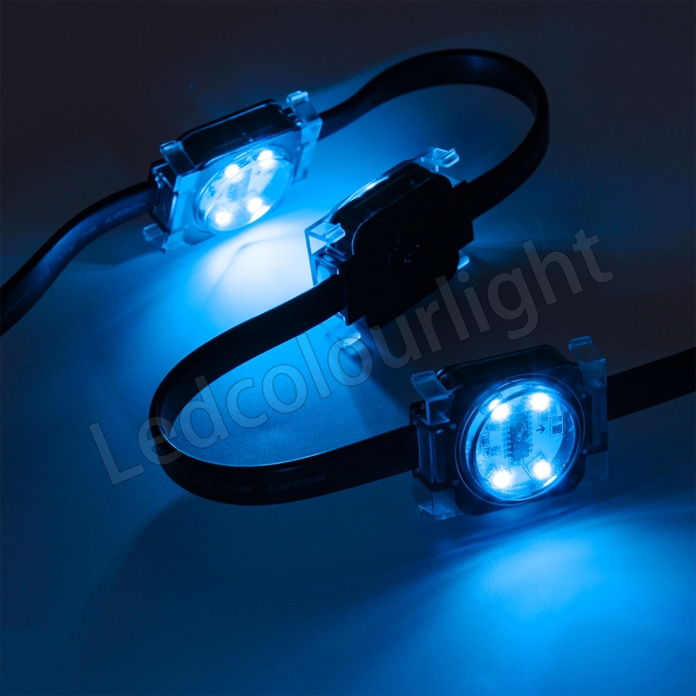 IP66 Outdoor Building LED Pixel String Lights 30x40mm DC24V RGB Point Light