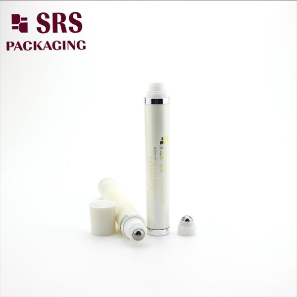 No Leakage Luxury Cosmetic White Vibrating 10ML Roll on Bottle For Eye Cream