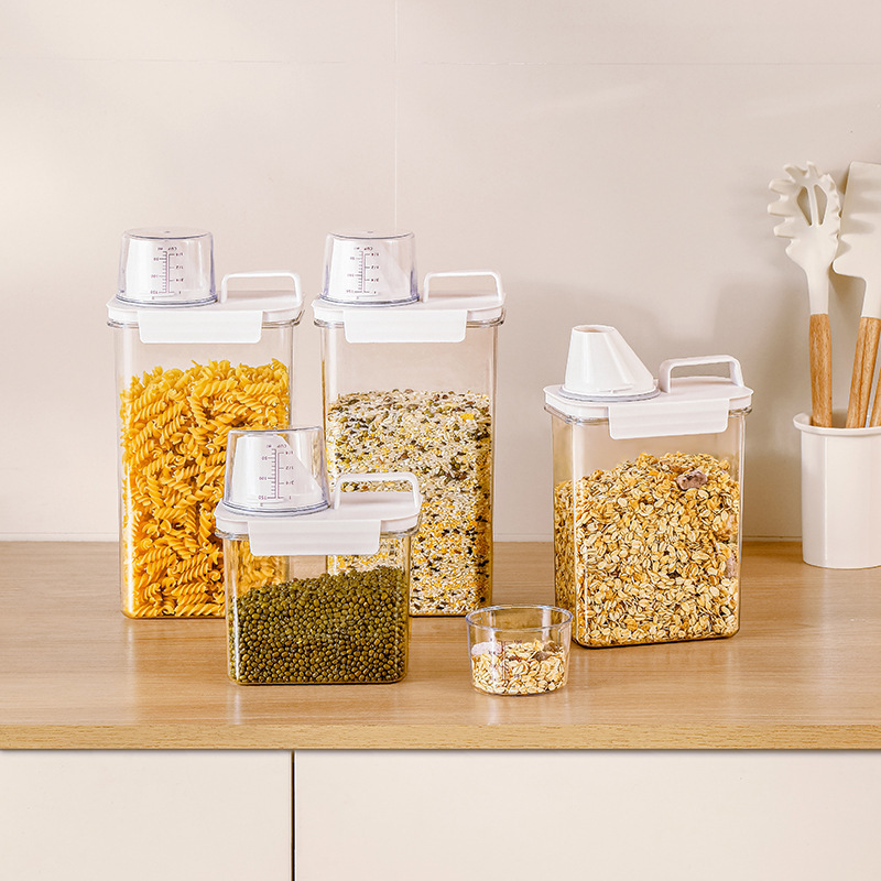 Factory OEM Transparent Airtight Large Capacity Plastic Food Storage Container Set Kitchen Storage Bins with Lid