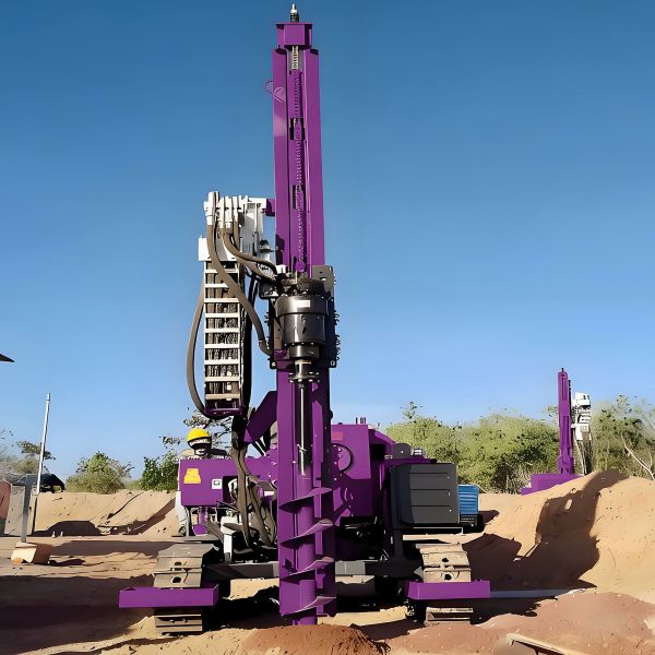 Anchor Piling Rig FIexible Angle Adjustment Hydraulic Drilling Rig Photovoltaic Pile Driver Machine