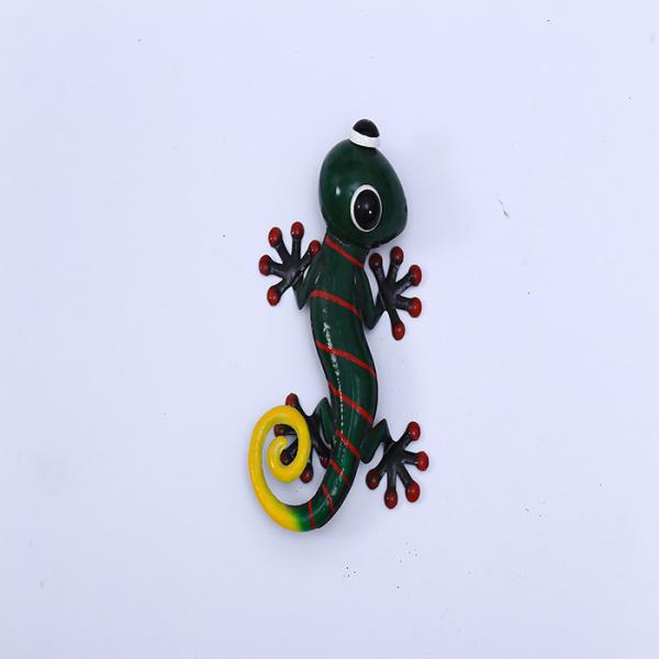 Arte exterior colorida de Art Handicraft Metal Gecko Wall da parede do lagarto do metal