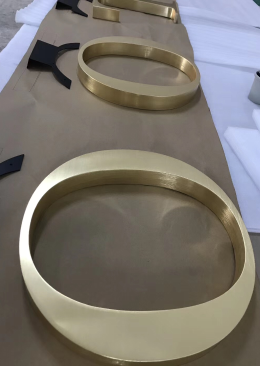 Polished Brushed Vintage CE Metal Backlit Signage Letters