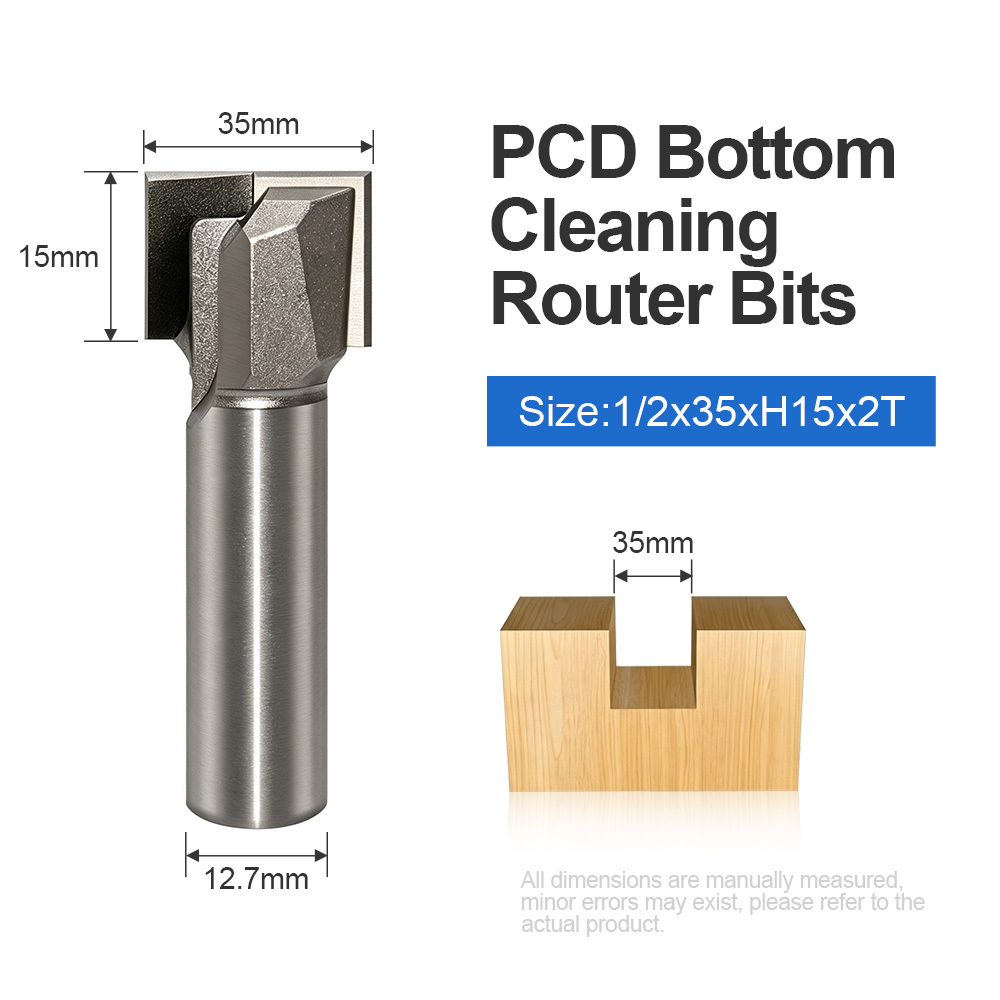 PCD Router Bit Diamond Cleaning Bottom End MillWoodworking Cutter Slotter CNC Machine EngravingToo