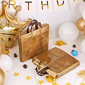 Reusable Gift Bag,Shopping Bag,Grocery Bag Tote Bag With Handles ,Non-Woven Fabric,Medium Size Merchandise Bags,Retail