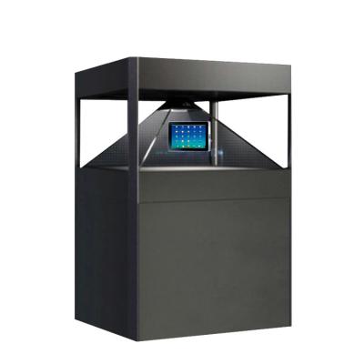 42 Inch 360 Degree Holographic Display Pyramid , Virtual 3d Hologram Display Showcase