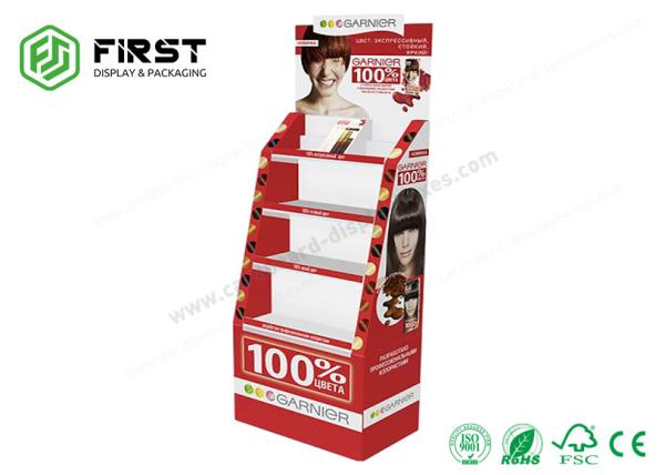 POS Stand Up Cardboard Display K6 Corrugated Board Material CMYK Printing