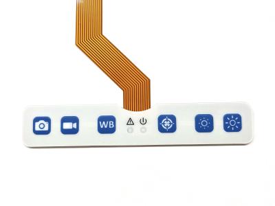 Impressão completa FPC Switch de membrana flexível com tela de janela Milky LED