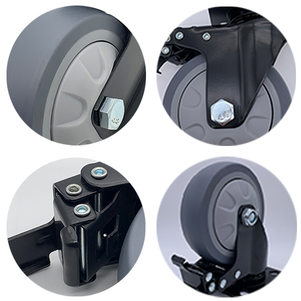75MM Swivel Thermoplastic Rubber Caster Wheels For Industrial Casters