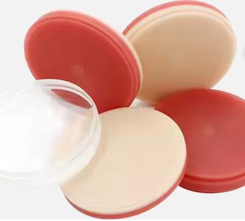 Water Absorption 0.3% Dental PMMA Made of Polymethyl Methacrylate with Size Options In Various Sizes