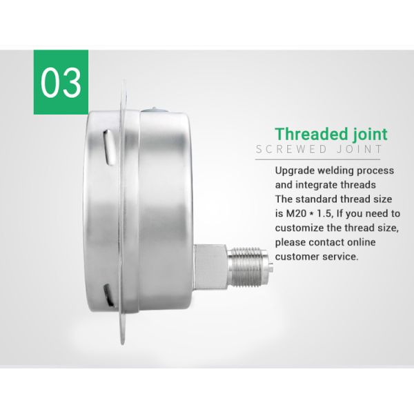 99mm Nominal Diameter Back Connected Pressure Gauge for Accurate Pressure Measurement