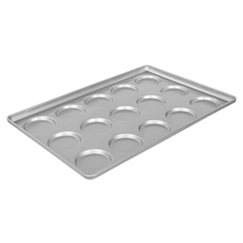 RK Bakeware China Foodservice 15 Mold Aluminized Steel Hamburger Bun Tray / Muffin Top / Пекарня для печенья печенья