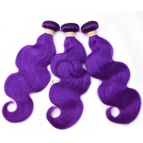 Purple Body Wave Remy Human Hair Bundles Sew In Weave Bundles Brazilian Bundle Deals