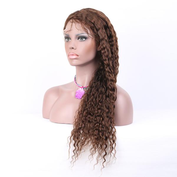 China wholesale 100% brazilian lace hair wig, 12~28 Super wave Full Lace Wigs