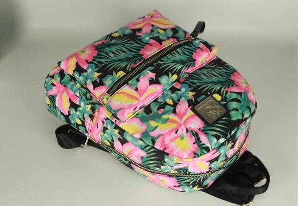 2016 Vertical square cloth fabric fashion ladies casual backpack schoolbag