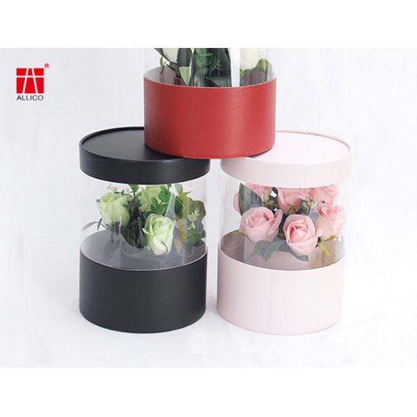 подарочная коробка букета цветка Paperboard 128-210Gsm C2S с окном PVC