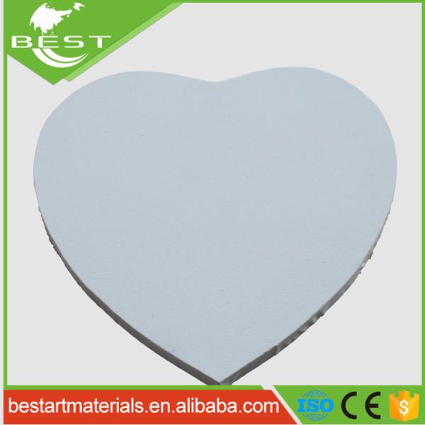 Heart Shape Stretched Canvas 30x30cm Cotton Blank for Painting