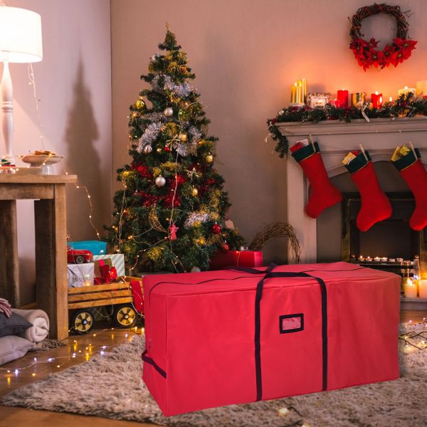 Customized Color Heavy Duty Durable 600d Oxford Dustproof Christmas Tree Storage Bag