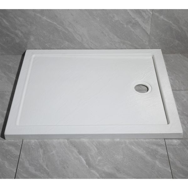 Acrylic Shower Tray Made of Artificial Marble Stone Material with Drainage System
