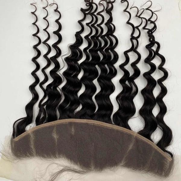 13x4 Customized 20A Natural Hairline Super Thin HD Lace Frontal Loose Deep 100% Brazilian Human Hair Extensions