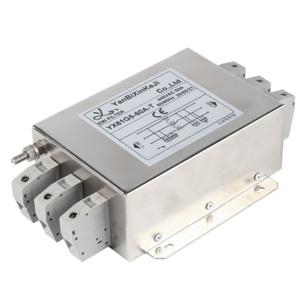Трехфазный фильтр 150K-30MHz 380V 50A EMI/RFI фильтр для фотоэлектрической системы