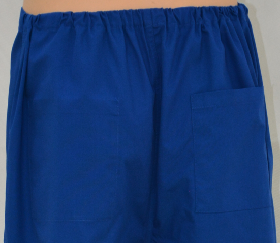 Blue Protective Work Clothing Scrub Suit For Men Reversible Short Sleeve Top Long Pants