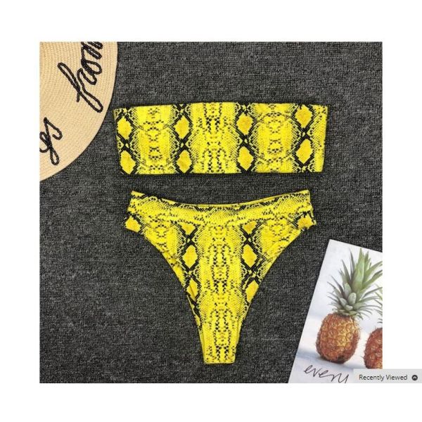 Womail Alluring Biquini Leopard Printed Bikini Push-Up Padded Swimwear Women's