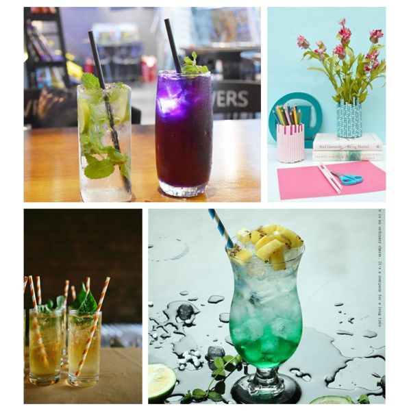 60gsm multi - rolo impresso colorido do papel do produto comestível para a palha bebendo