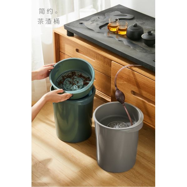 Indoor Office Drawing Room Round Waste Segregation Plastic Dustbin