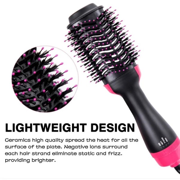 Hair Dryer Hot Air Brush Styler Volumizer Hair Straightener Curler Comb Roller Ceramic Household Use Electric Ion Blow Dryer