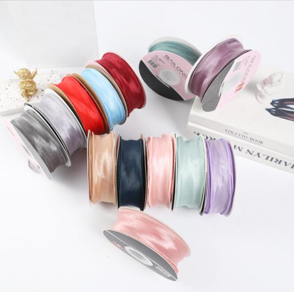 Fish tail yarn packaging ribbon wholesale cake ribbon yarn flower shop floral DIY flower ribbon gift box chiffon ribbon