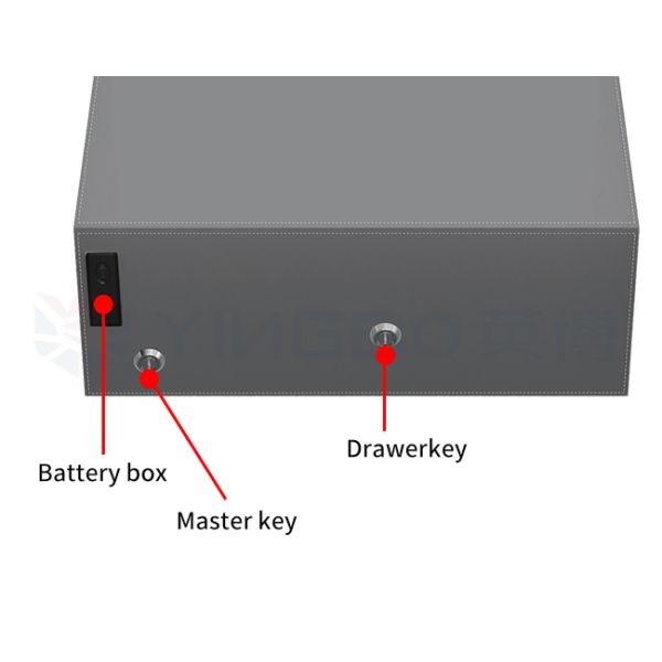 Leather-Covered Jewelry Safe Box with Dual Alarm & Auto Open, Single Layer