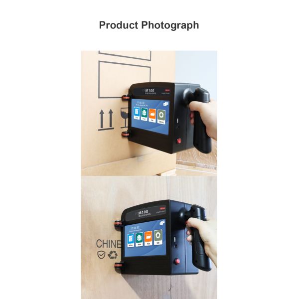 2024 New 10cm Large Format Printer for Date Batch Number of Wooden Box Steel Pipe Handheld Inkjet Printer logo Coding Machine