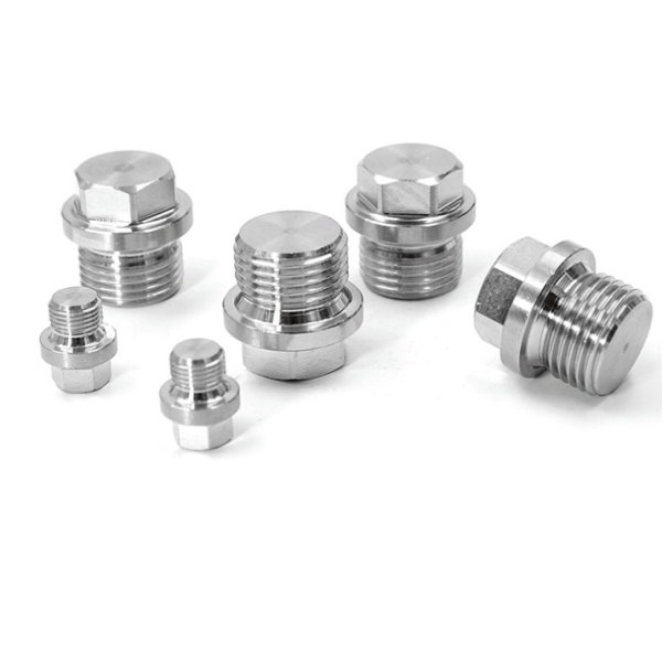 Stainless Steel Oil Drain Laryngeal Plug NPT Hex Socket Magnetic Allen Head Pipe Plug with Anodized Finish and ZINC Coating