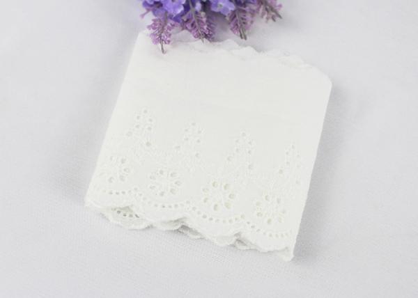Water Soluble Cotton Embroidery Lace Trim Scalloped Edge For Summer Baby Girl Dress