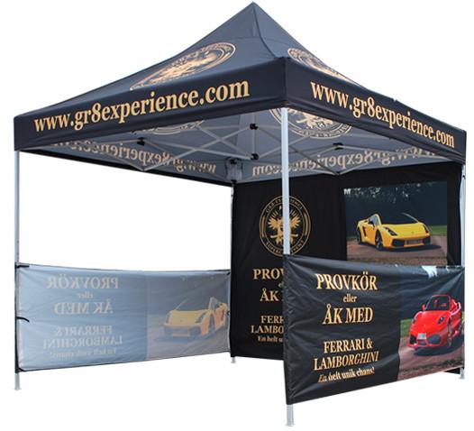 Waterproof Advertising Canopy Tents , Hexagonal Steel Frame Outdoor Canopy Tent