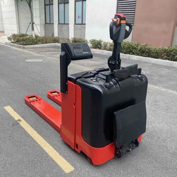 Red 3000kgs Electric Pallet Jack Stacker 3T Powered Pallet Truck