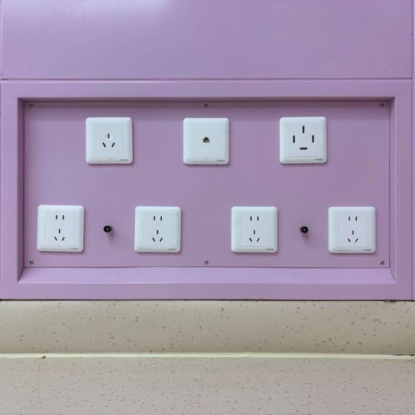 Wall Mounted Power Socket Box White Power Outlet Box Durable Long Lasting Performance