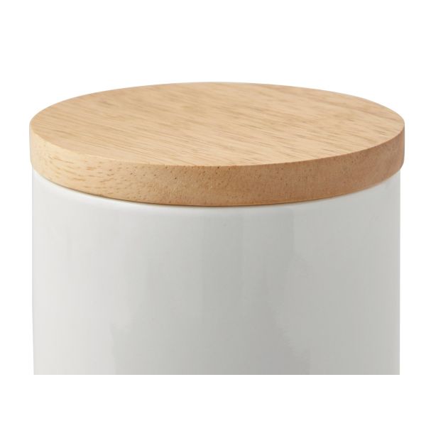 Cookie Biscuit Ceramic Dog Treat Jar , Ceramic Cat Treat Canister With Wood Lid