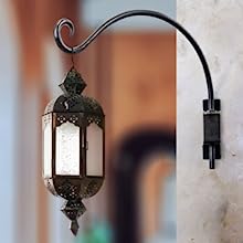 Серебряное оборудование включает 12 дюймовые вращающиеся вешалки для растений на открытом воздухе 2 упаковки черного железа