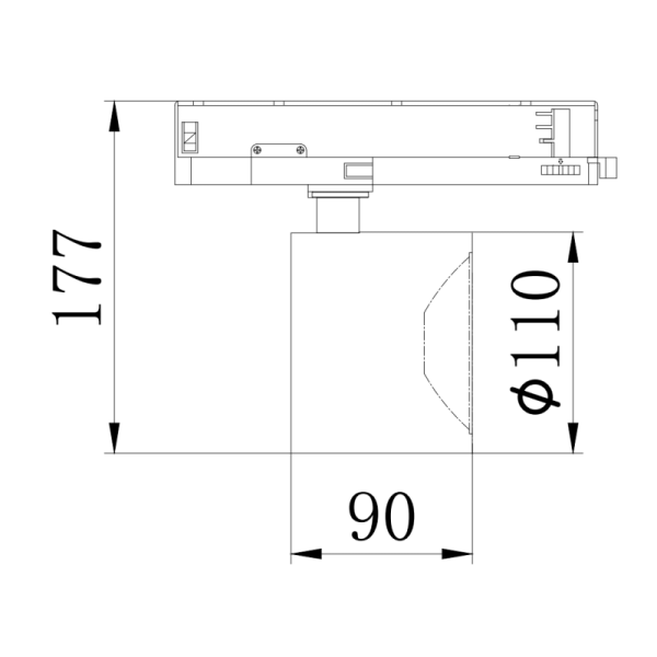 led kitchen ceiling track lighting dimmable 40W White aluminum housing 15° beam angle 5000K IP44 5years warranty