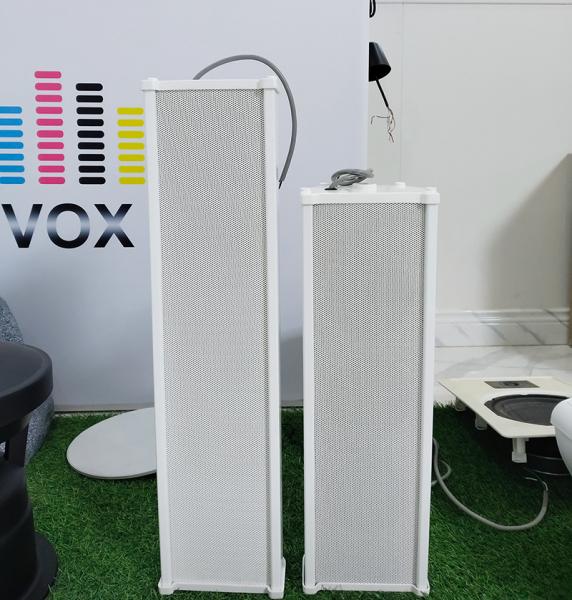 20W IP44 Waterproof Speaker Column Speaker PA System 2*4 Inch Woofer OEM ODM Durable White Color